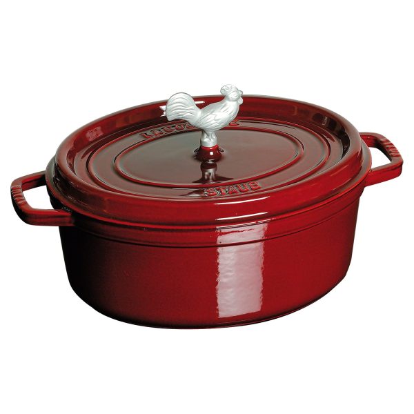 Staub Cast Iron 5.75-qt Coq au Vin Cocotte - Grenadine Discount