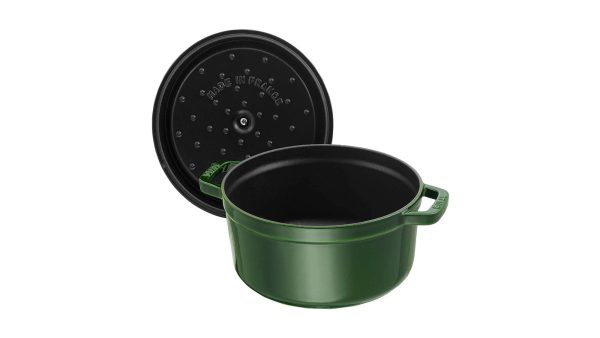 Staub Cast Iron 2.75-qt Round Cocotte - Basil Online now