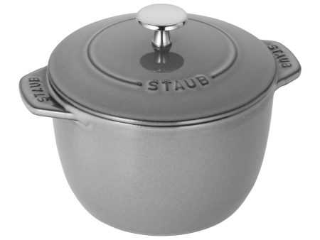 Staub Cast Iron 1.5-qt Petite French Oven - Graphite Grey For Cheap