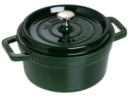 Staub Cast Iron 2.75-qt Round Cocotte - Basil Online now