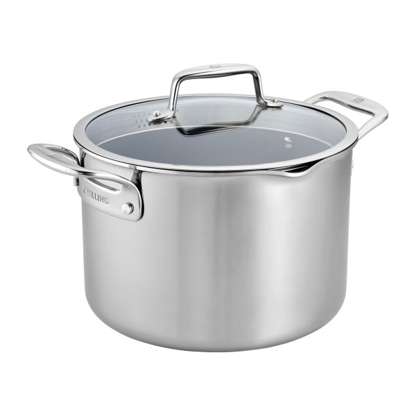 Zwilling Clad CFX 8-qt Stainless Steel Ceramic Nonstick Stock Pot Online now