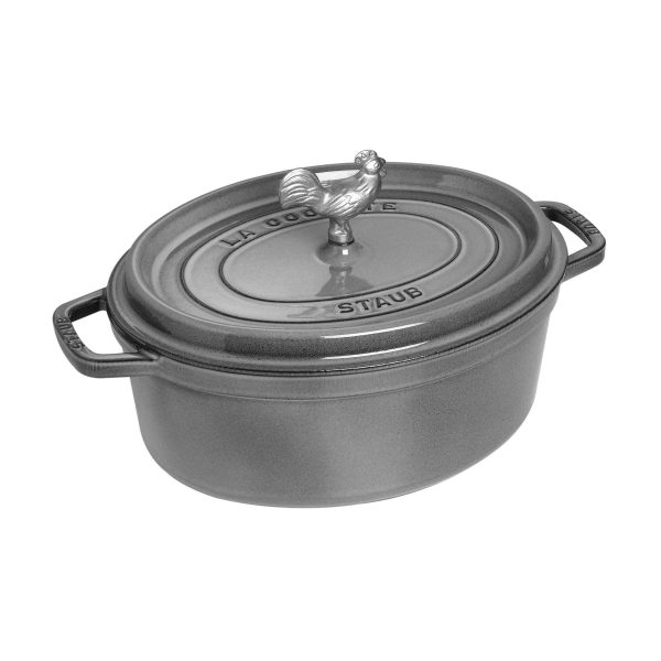 Staub Cast Iron 5.75-qt Coq au Vin Cocotte - Graphite Grey For Discount