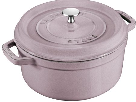 Staub Cast Iron 5.5-qt Round Cocotte - Lilac Fashion