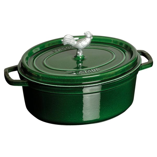 Staub Cast Iron 5.75-qt Coq au Vin Cocotte - Basil Online now