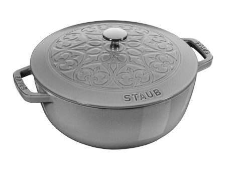 Staub Cast Iron 3.75-qt Essential French Oven with Lilly Lid - Graphite Grey Cheap